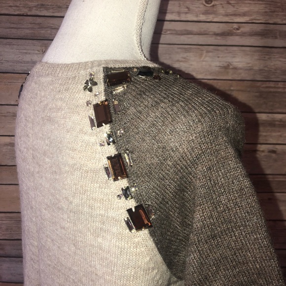 J. Crew jeweled sweater tee alpaca merino wool s76 - Picture 6 of 8